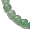Dyed Natural Green Aventurine Beads Stretch Bracelets X-BJEW-Q305-7
