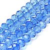 Transparent Painted Glass Beads Strands X1-DGLA-A034-T6mm-A01-2