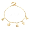 Brass Charm Bracelets BJEW-F545-01D-G-3
