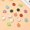 16Pcs 8 Colors Alloy Enamel Pendants ENAM-YW0003-85-1