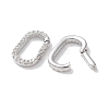 Rack Plated Brass Micro Pave Cubic Zirconia Clasps X-KK-Z039-06C-P-2