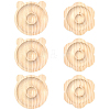 2Pcs 2 Styles Beech Wooden Bangle & Bracelet & Finger Ring & Beads Display Holder Tray AJEW-YW0001-26-1