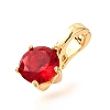 Brass Micro Pave Cubic Zirconia Charms KK-D356-05C-G-2