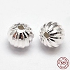 Fancy Cut Faceted Round 925 Sterling Silver Beads STER-F012-07E-3