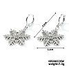 Chic Brass Pave Clear Cubic Zirconia Snowflake Hoop Earrings PM0148-2-2