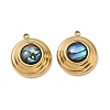 Natural Paua Shell Pendants STAS-G397-07G-02-1