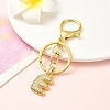 Brass Micro Pave Cubic Zirconia Keychain KEYC-YW00089-05-1