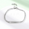 304 Stainless Steel Rhinestone Cup Chain Bracelets BJEW-G753-02P-03-2