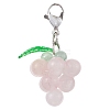 Grape Natural Rose Quartz Pendant Decoration HJEW-TA00293-03-1