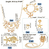 Natural Shell & Alloy Starfish Charm Bracelet & Bib Necklace & Adjustable Ring & Dangle Stud Earrings & Aligator Hair Clip & Mini Crossbody Bags SJEW-PH0001-11-3
