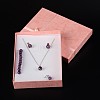 Jewelry Cardboard Boxes with Flower(Color Random Delivery) and Sponge Inside LS-CBOX-R023-4-1
