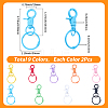 18Pcs 9 Colors Spray Painted Zinc Alloy Swivel Clasps FIND-SP0005-54-2