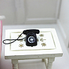 Miniature Spray Painted Alloy Telephone MIMO-PW0001-051B-1