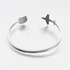 Tarnish Resistant 304 Stainless Steel Cuff Bangles LS-BJEW-N0028-02P-3