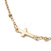 2Pcs 2 Colors 304 Stainless Steel Cross Link Chain Bracelet Making Sets AJEW-JB01380-4