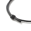 Flower Acrylic Enamel Beads Adjustable Cord Bracelet for Teen Girl Women BJEW-JB07047-7