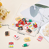 30Pcs 10 Styles Opaque Resin Pendants RESI-SC0002-36-7