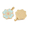 Brass with Enamel Pendants KK-CBA415D-04G-2