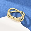 Brass Micro Pave Cubic Zirconia Finger Rings RJEW-D340-01G-02-1