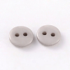 2-Hole Flat Round Resin Sewing Buttons for Costume Design BUTT-E119-18L-05-2