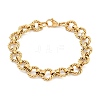 304 Stainless Steel Rolo Chain Bracelets for Women Men BJEW-F488-44G-4