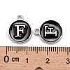 Platinum Plated Alloy Charms ENAM-S118-02F-P-3