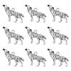 Tibetan Style Alloy Howling Wolf Pendants LS-LF1753Y-NF-1