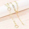 Brass Paperclip Chain Y Lariat Necklaces NJEW-H087-06G-G-1