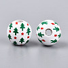 Spray Painted Schima Wood Beads WOOD-T032-36C-2