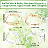 16Pcs 2 Colors 201 Stainless Steel Huggie Hoop Earrings Findings STAS-BBC0008-39E-2