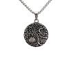 Retro Stainless Steel Box Chain Tree of Life Pendant Necklaces for Men PW-WGB21EA-01-2