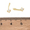 Brass Pave Clear Cubic Zirconia Charms CU-CBA9FFD-11G-08-3