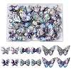24Pcs 6 Styles UV Plating Printed Opaque Acrylic Beads PACR-FS0001-10-1