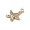 Brass Micro Pave Clear Cubic Zirconia Pendants KK-B138-05G-2
