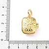 Brass Enamel Photo Locket Pendants KK-A303-19C-G-2
