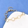 304 Stainless Steel Link Chain Bracelets for Women BJEW-P373-03C-G-2