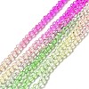 Transparent Gradient Color Glass Beads Strands GLAA-H021-01B-22-2