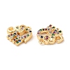 Brass with Colorful Cubic Zirconia Charms KK-F860-60G-2