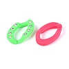 Opaque Spray Painted Acrylic Crystal Rhinestone Linking Rings OACR-T031-03M-2