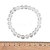 Natural Quartz Crystal Beaded Stretch Bracelets X-BJEW-Q692-46-8mm-2