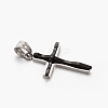 Fashion Men Bi-Color 201 Stainless Steel Cross Pendant STAS-F010-70-2