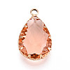 Transparent Glass Pendants KK-N283-02G-G-1