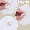 4Pcs Alloy Imitation Pearl Cufflinks BUTT-ME0001-03-3