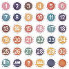 36Pcs 36 Styles Flat Round Paper Blank Label Stickers DIY-WH0308-853B-1