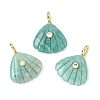Natural Amazonite Carved Pendants X-G-C282-05I-1