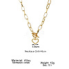 Heart Stainless Steel Pendant Paperclip Chain Necklaces FS-WGB7F21-01-3
