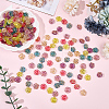 180Pcs 6 Colors Transparent Acrylic Buttons DIY-CY0002-02-3