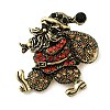 Christmas Alloy Colorful Rhinestone Brooches JEWB-U009-10A-1