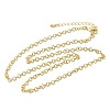 3.5MM Brass Rolo Chain Necklaces for Women NJEW-F366-02B-4