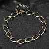 304 Stainless Steel Link Chain Bracelets for Women BJEW-A051-02G-1